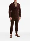 Brunello Cucinelli Corduroy Double-breasted Suit In Brown