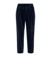 Brunello Cucinelli Leisure Fit Trousers With Drawstring In Blue