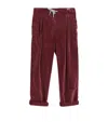 Brunello Cucinelli Corduroy Drawstring Trousers In Multi
