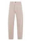 Brunello Cucinelli Corduroy-effect Pocket Trousers In Neutral