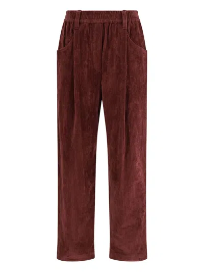 BRUNELLO CUCINELLI CORDUROY ELASTIC-WAIST TROUSERS