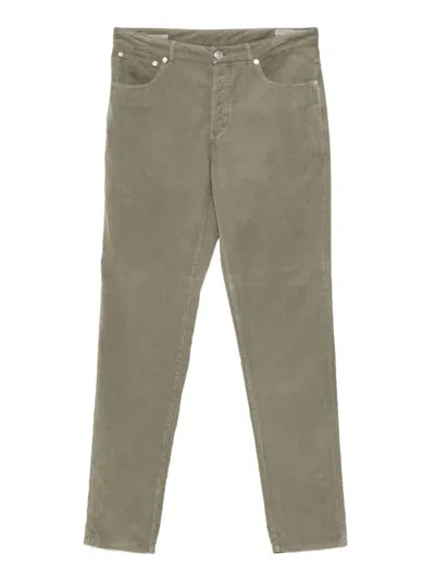Brunello Cucinelli Corduroy Five-pocket Trousers In Gray