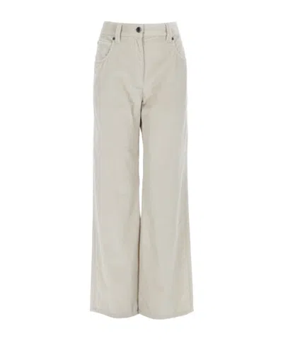 Brunello Cucinelli Corduroy Flared-leg Pants In Gray