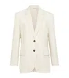 Brunello Cucinelli Corduroy Fluid Blazer In White