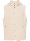 Brunello Cucinelli Corduroy Gilet In Sand