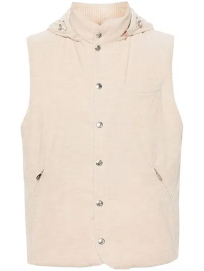 Brunello Cucinelli Corduroy Gilet In Pink