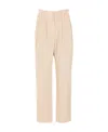 Brunello Cucinelli Corduroy High-waisted Trousers In Nude