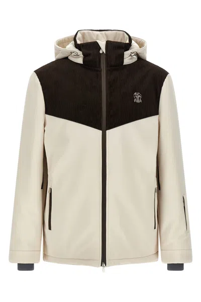 BRUNELLO CUCINELLI CORDUROY INSERT SKI JACKET