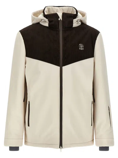 BRUNELLO CUCINELLI CORDUROY INSERT SKI JACKET