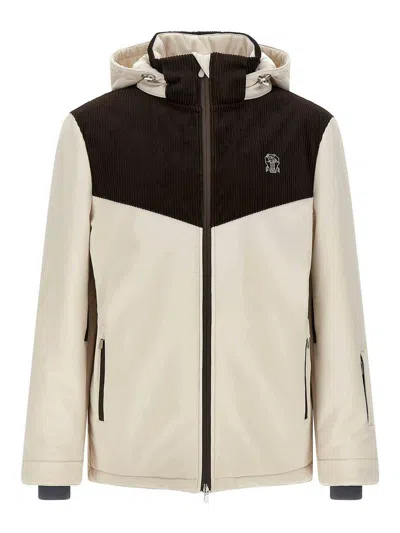 Brunello Cucinelli Corduroy Insert Ski Jacket In Multi