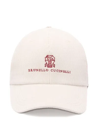 Brunello Cucinelli Corduroy Logo-embroidered Baseball Cap