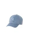 Brunello Cucinelli Cotton Baseball Cap Featuring Logo Design In Blue