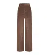 Brunello Cucinelli Corduroy Loose Trousers In Brown