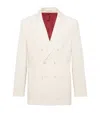 Brunello Cucinelli Corduroy One-and-a-half-breasted Blazer In Neutrals