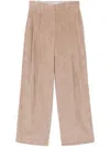 Brunello Cucinelli Corduroy Palazzo Pants In Neutrals
