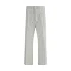 Brunello Cucinelli Men White Linen And Cotton Leisure Fit Trousers In White