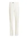 Brunello Cucinelli Men's Linen Pants In Blanco