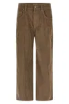 Brunello Cucinelli Straight Leg Corduroy Trousers Featuring Pockets In Brown