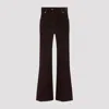 Brunello Cucinelli Corduroy Flared Trousers Belt Loops In Burgundy
