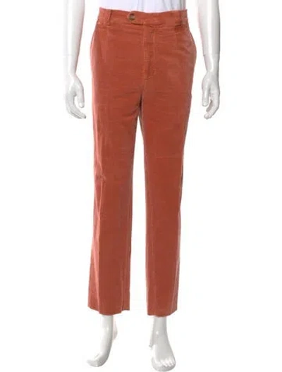Pre-owned Brunello Cucinelli Corduroy Pants In Orange