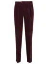 Brunello Cucinelli Corduroy Pants In Red