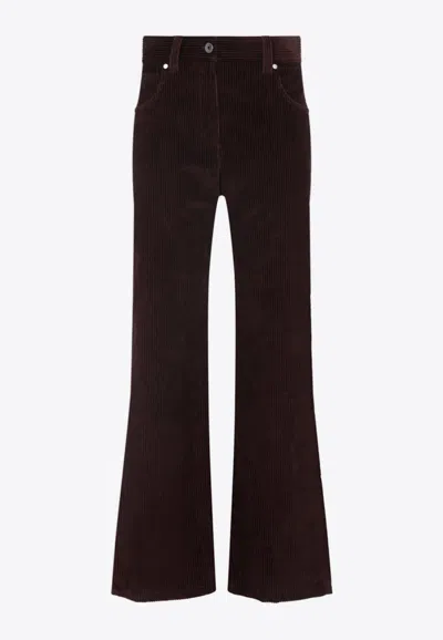 Brunello Cucinelli Corduroy Pants In Red