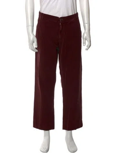 Pre-owned Brunello Cucinelli Corduroy Pants In Red