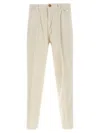 Brunello Cucinelli Cotton Wide Wale Corduroy Trousers In White