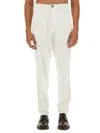 Brunello Cucinelli Men's Linen Pants In White