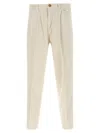 Brunello Cucinelli Corduroy Trousers With Belt Loops And Pockets In Neutral
