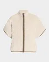 Brunello Cucinelli Corduroy Short-sleeve Cashmere Padded Thermal Jacket