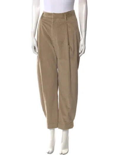 Pre-owned Brunello Cucinelli Corduroy Straight Leg Pants In Neutral