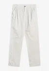 Brunello Cucinelli Corduroy Straight-leg Pants In White