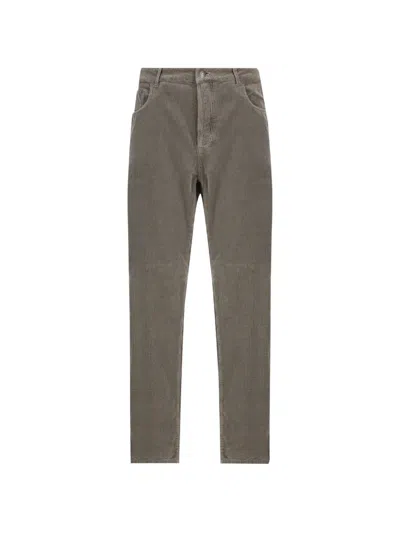 Brunello Cucinelli Corduroy Straight-leg Trousers In Brown