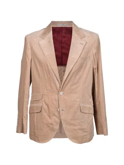 Brunello Cucinelli Corduroy Suit In Brown
