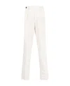 Brunello Cucinelli Double Pence Twisted Cotton Gabardine Pants In White