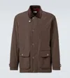 Brunello Cucinelli Corduroy-trimmed Field Jacket In Brown