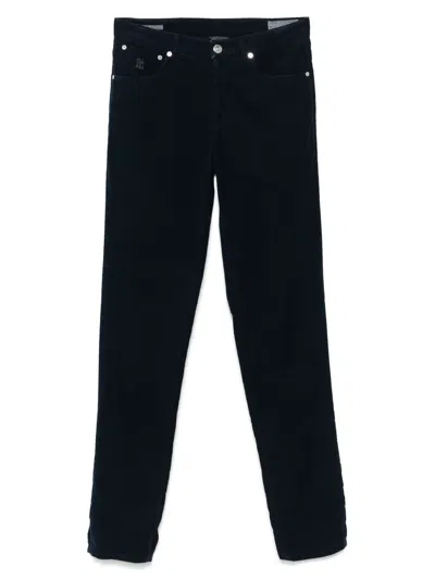 Brunello Cucinelli Corduroy Trousers In Black