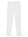 Brunello Cucinelli Cotton Trousers With Belt Loops And Five-pocket Styling In White