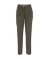 Brunello Cucinelli Men Leisure Fit Trousers In Garment Dyed Cotton Corduroy With Darts In Black