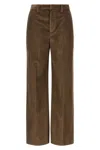 Brunello Cucinelli Wide Leg Corduroy Trousers In Brown