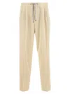 Brunello Cucinelli Corduroy Trousers Elastic Waistband In Calcare