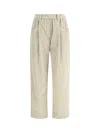 Brunello Cucinelli Corduroy Trousers Cool Beige In Neutral