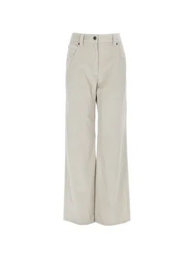 Brunello Cucinelli Corduroy Trousers In Neutral