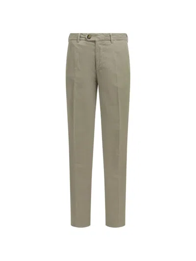 Brunello Cucinelli Tailored Cotton Velvet Pants In Green