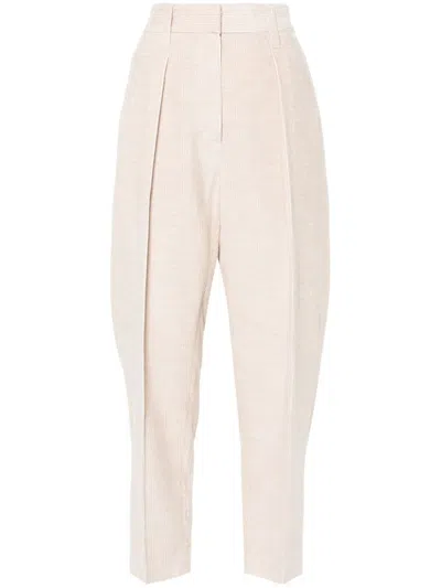 Brunello Cucinelli Corduroy Trousers In Beige