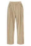 Brunello Cucinelli Corduroy Trousers Pants Beige In Brown