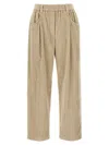 Brunello Cucinelli Corduroy Trousers Pants Beige In Green