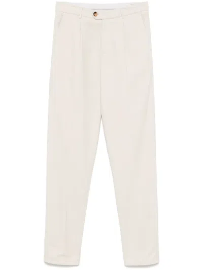 Brunello Cucinelli Corduroy Trousers In White