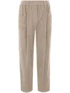 Brunello Cucinelli Straight-leg Corduroy Trousers In Beige